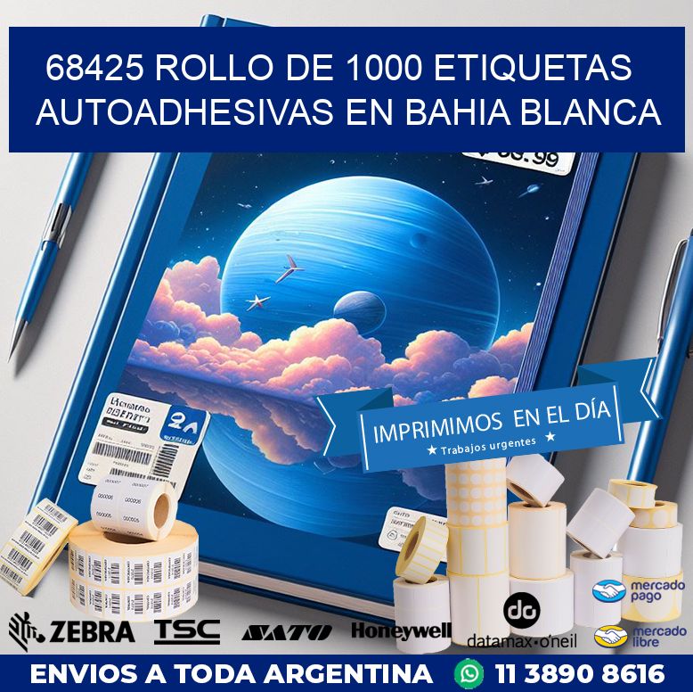 68425 ROLLO DE 1000 ETIQUETAS AUTOADHESIVAS EN BAHIA BLANCA