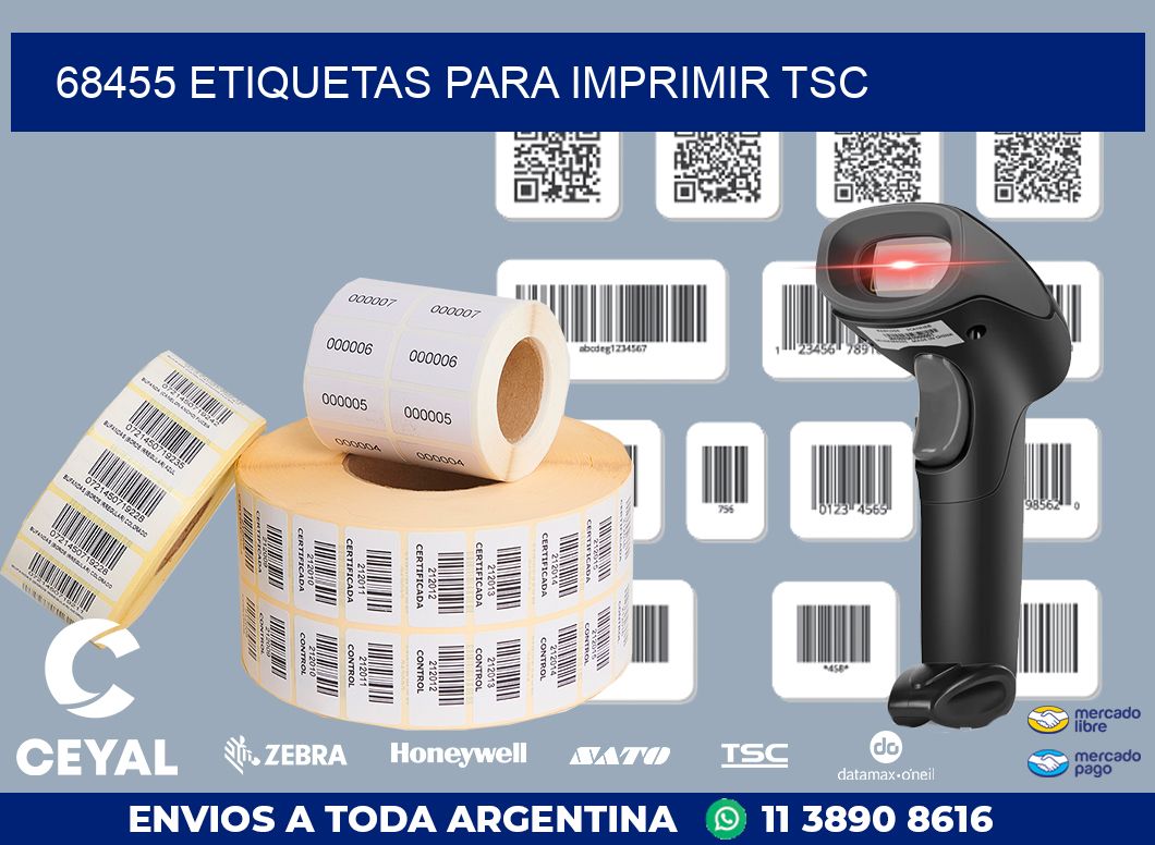 68455 ETIQUETAS PARA IMPRIMIR TSC