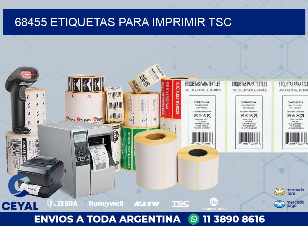 68455 ETIQUETAS PARA IMPRIMIR TSC