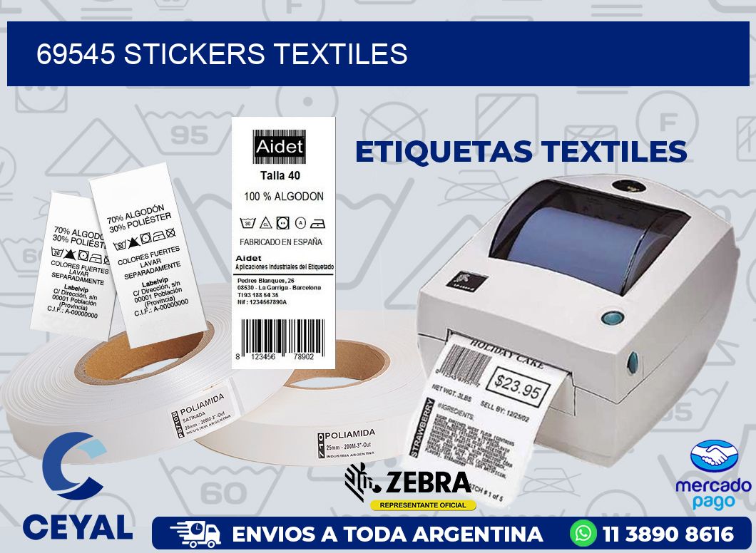 69545 STICKERS TEXTILES