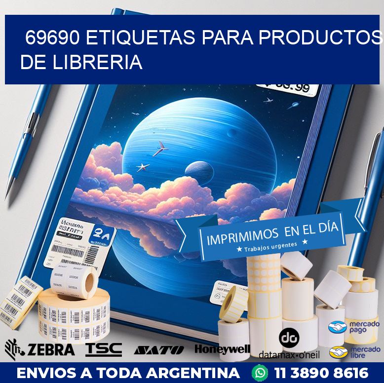 69690 ETIQUETAS PARA PRODUCTOS DE LIBRERIA