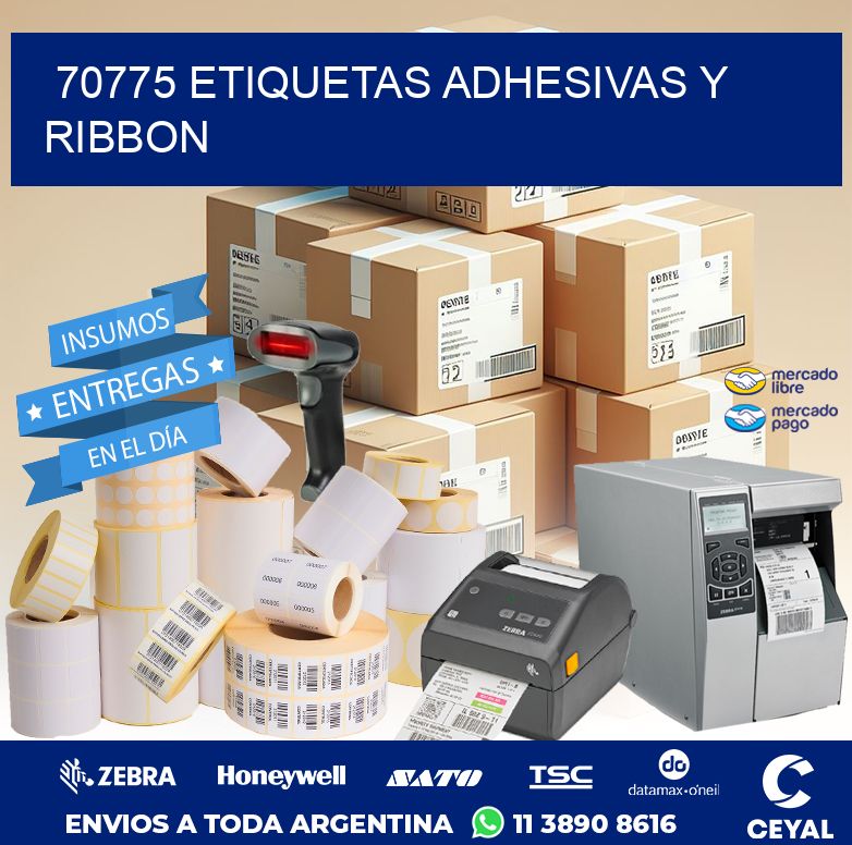 70775 ETIQUETAS ADHESIVAS Y RIBBON