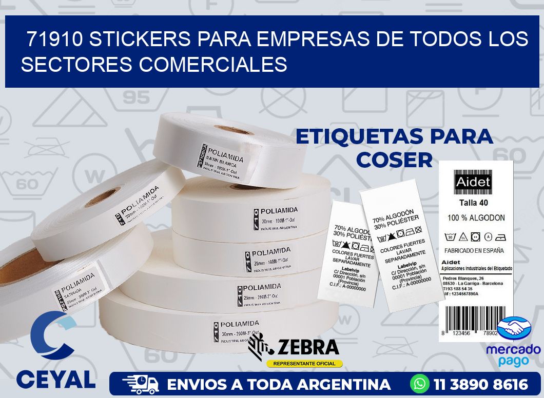 71910 STICKERS PARA EMPRESAS DE TODOS LOS SECTORES COMERCIALES