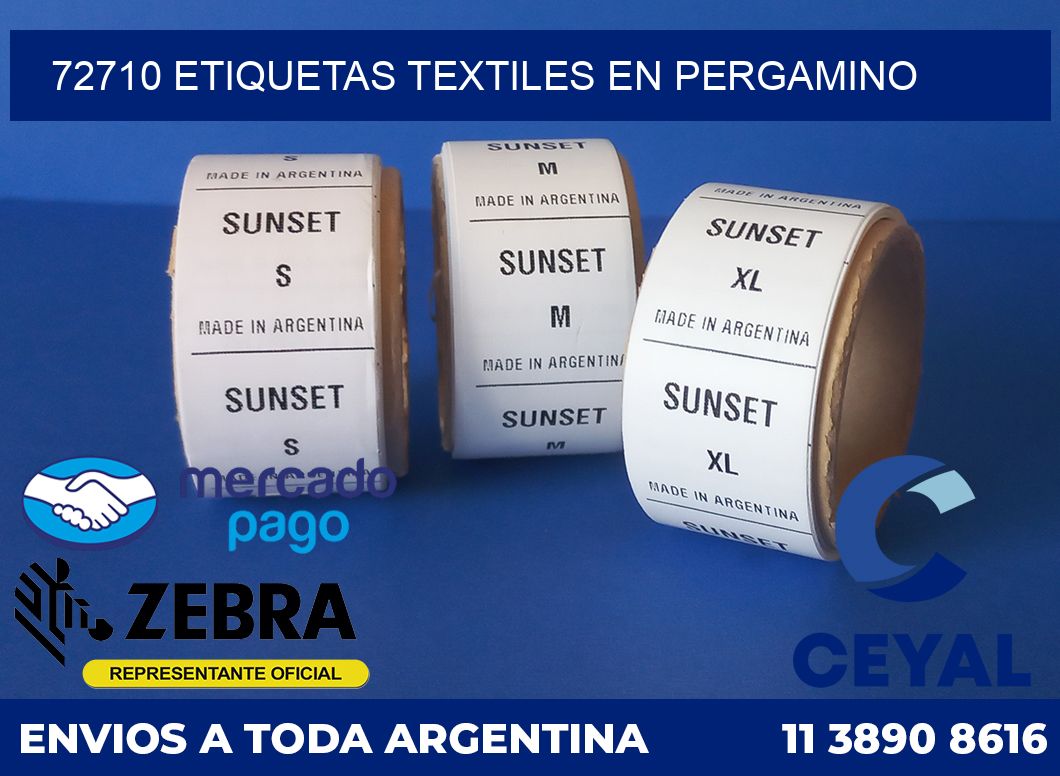 72710 ETIQUETAS TEXTILES EN PERGAMINO