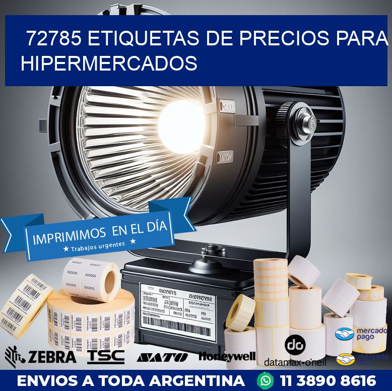 72785 ETIQUETAS DE PRECIOS PARA HIPERMERCADOS