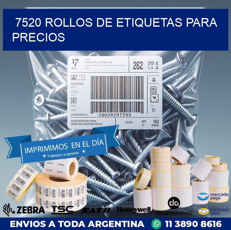 7520 ROLLOS DE ETIQUETAS PARA PRECIOS