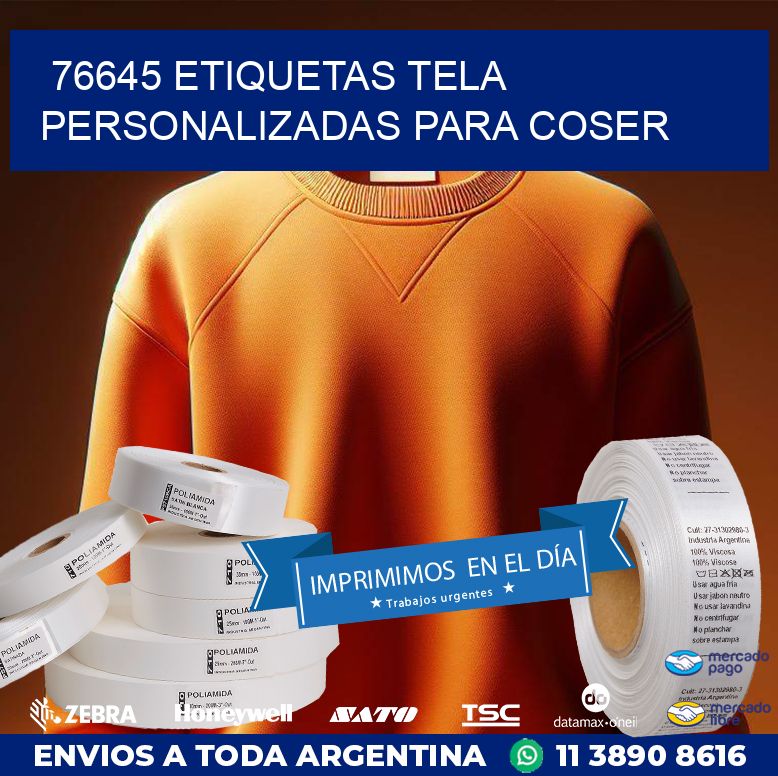 76645 ETIQUETAS TELA PERSONALIZADAS PARA COSER