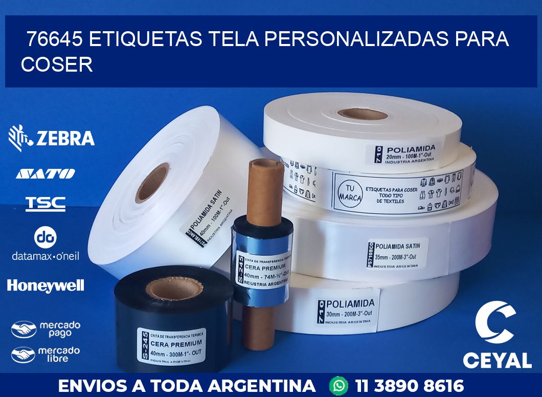 76645 ETIQUETAS TELA PERSONALIZADAS PARA COSER