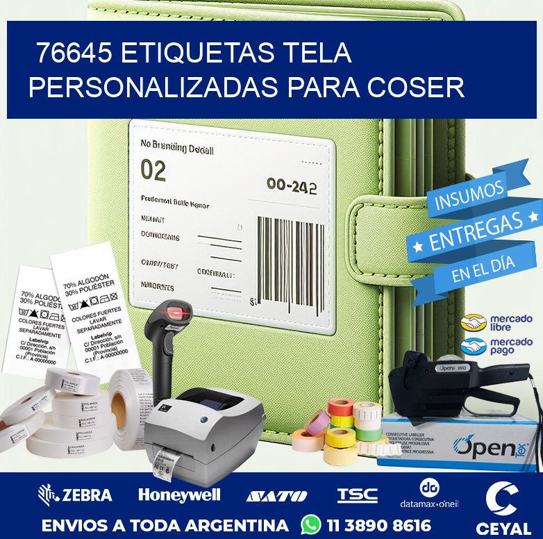 76645 ETIQUETAS TELA PERSONALIZADAS PARA COSER