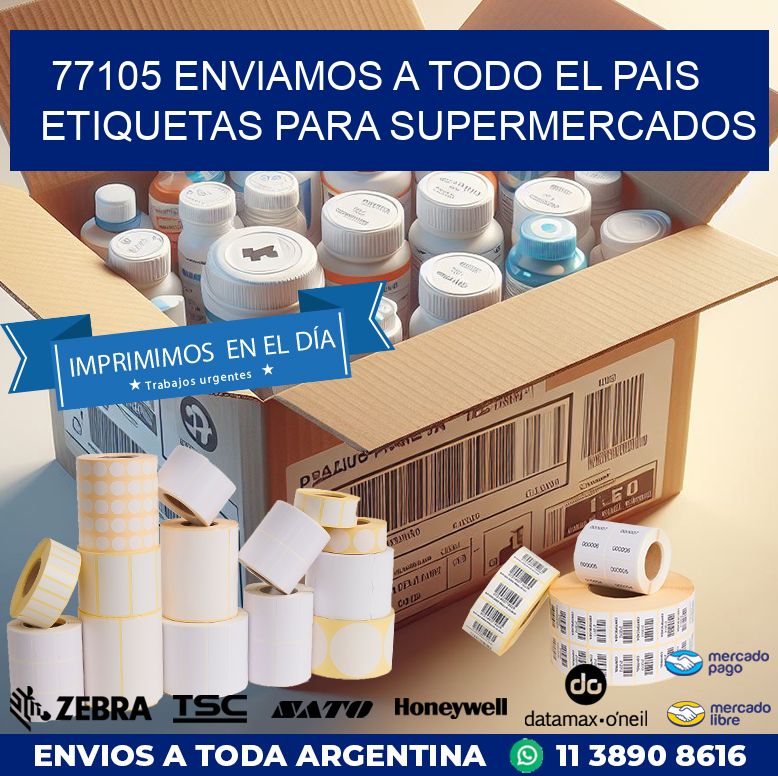 77105 ENVIAMOS A TODO EL PAIS ETIQUETAS PARA SUPERMERCADOS