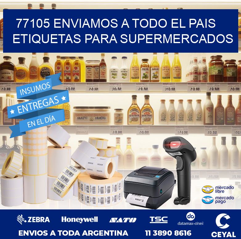 77105 ENVIAMOS A TODO EL PAIS ETIQUETAS PARA SUPERMERCADOS