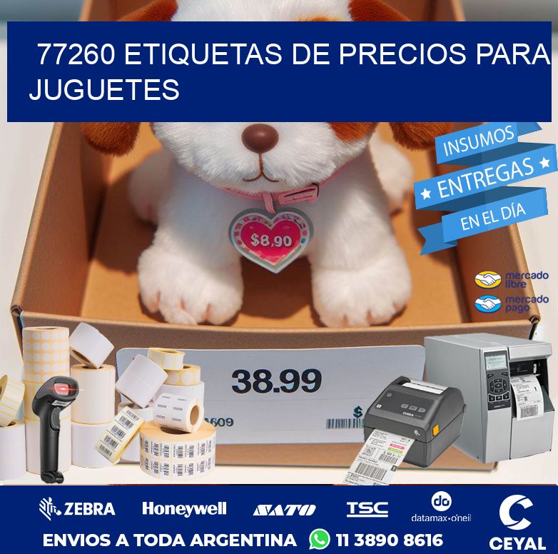 77260 ETIQUETAS DE PRECIOS PARA JUGUETES