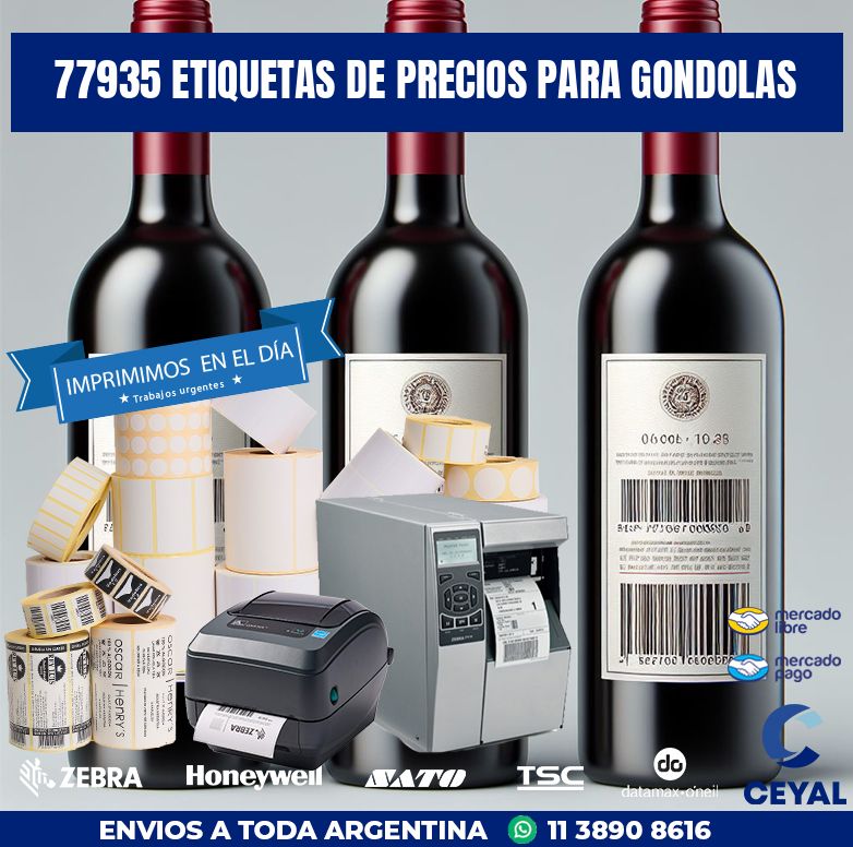 77935 ETIQUETAS DE PRECIOS PARA GONDOLAS