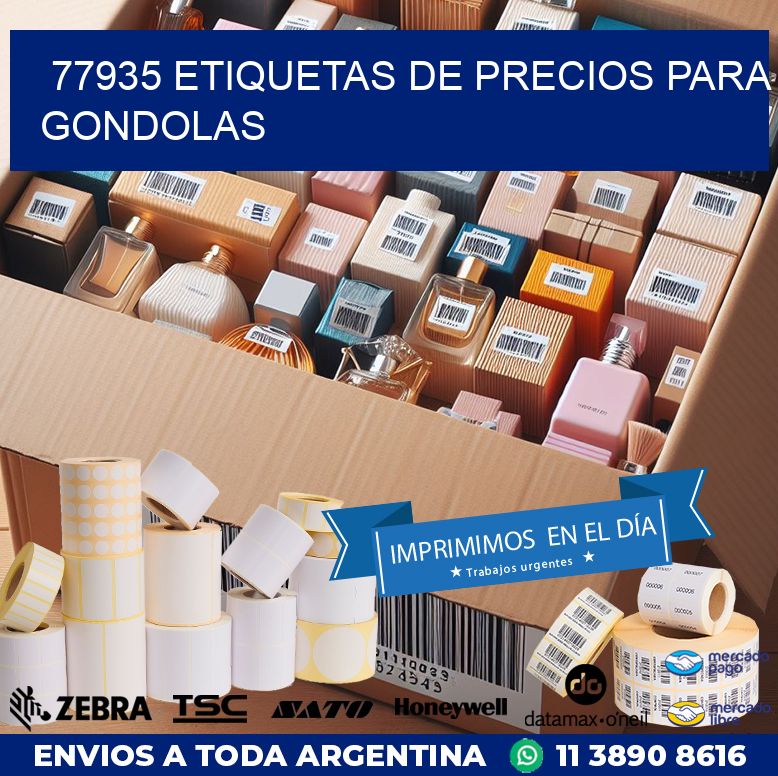 77935 ETIQUETAS DE PRECIOS PARA GONDOLAS