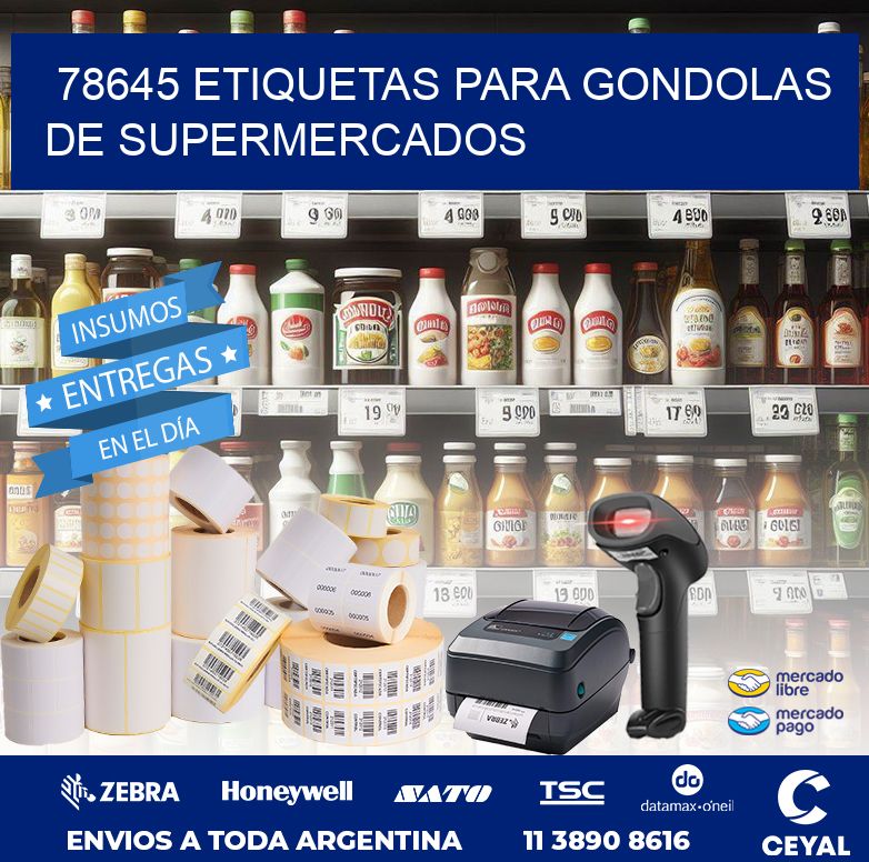 78645 ETIQUETAS PARA GONDOLAS DE SUPERMERCADOS