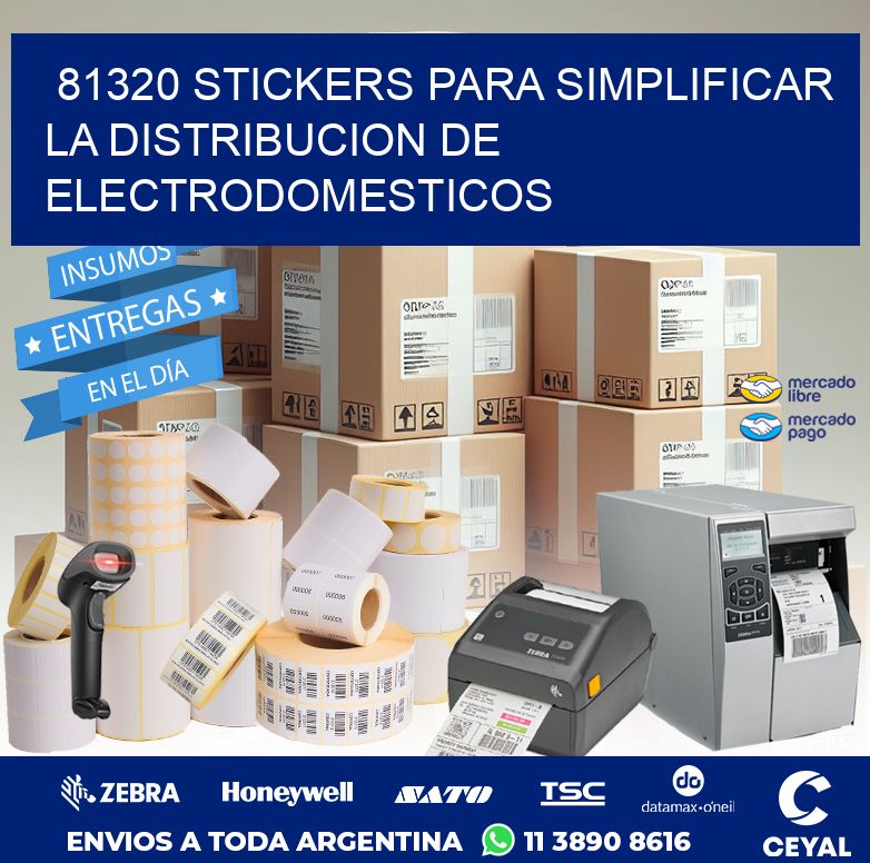 81320 STICKERS PARA SIMPLIFICAR LA DISTRIBUCION DE ELECTRODOMESTICOS