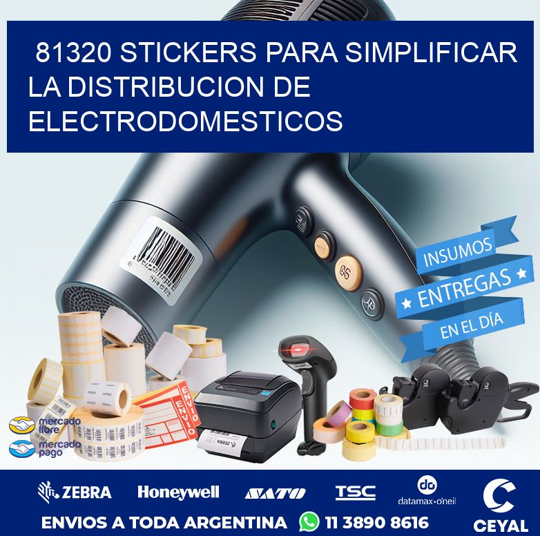 81320 STICKERS PARA SIMPLIFICAR LA DISTRIBUCION DE ELECTRODOMESTICOS