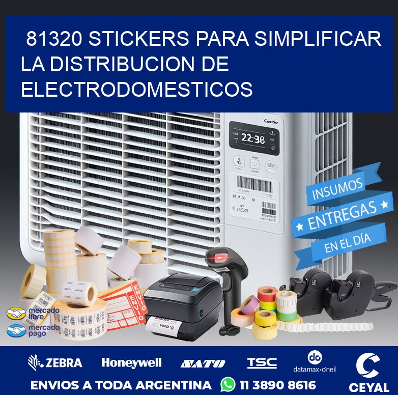 81320 STICKERS PARA SIMPLIFICAR LA DISTRIBUCION DE ELECTRODOMESTICOS