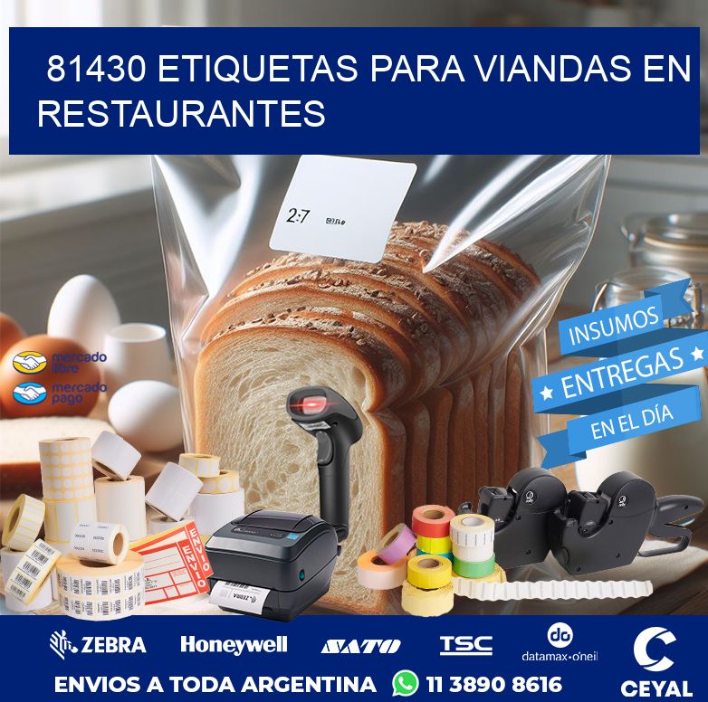 81430 ETIQUETAS PARA VIANDAS EN RESTAURANTES