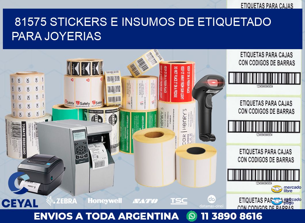 81575 STICKERS E INSUMOS DE ETIQUETADO PARA JOYERIAS