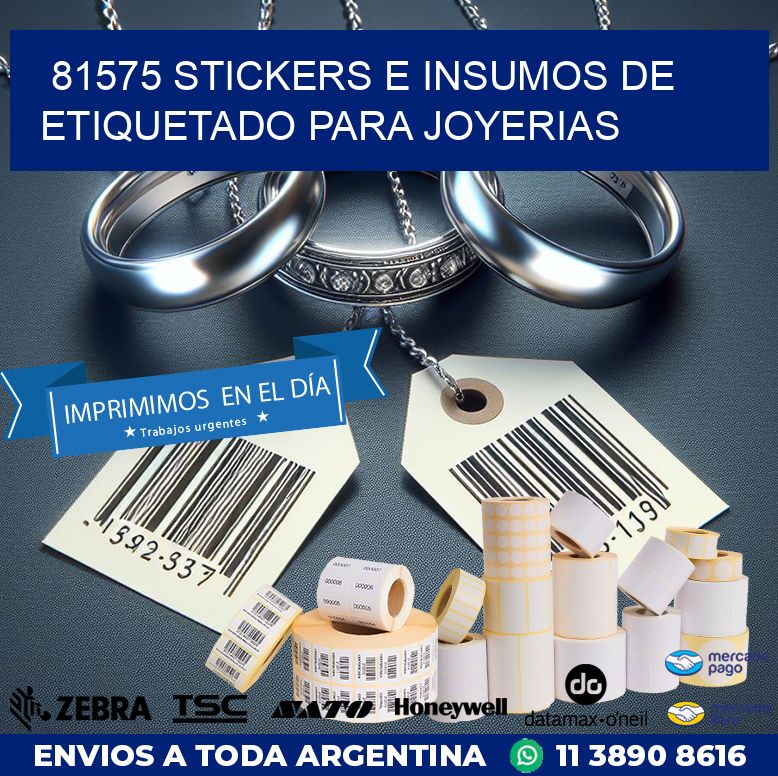 81575 STICKERS E INSUMOS DE ETIQUETADO PARA JOYERIAS