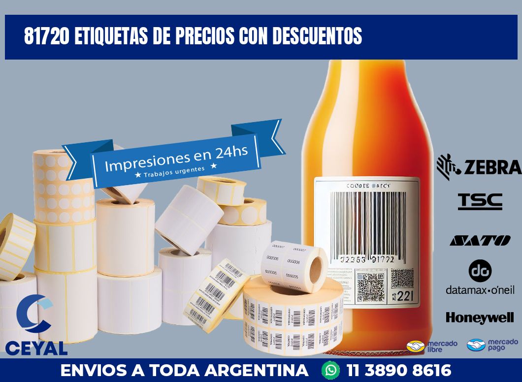 81720 ETIQUETAS DE PRECIOS CON DESCUENTOS