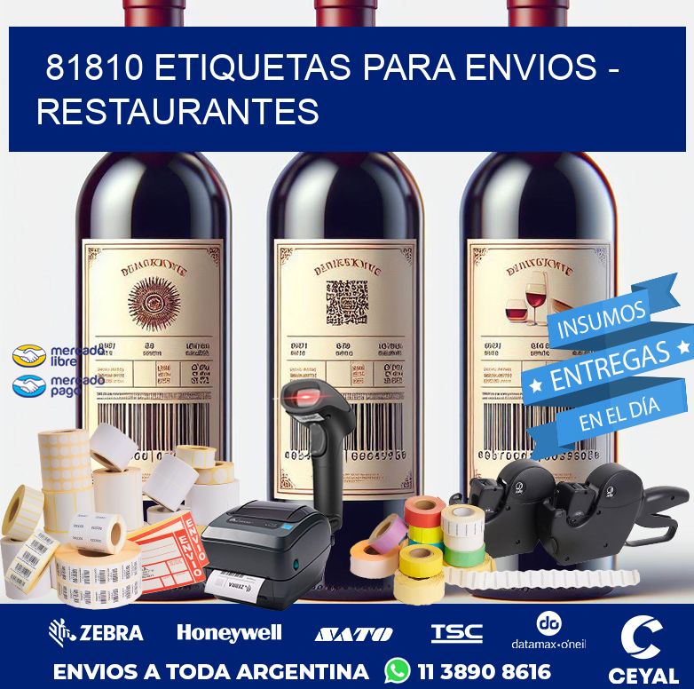 81810 ETIQUETAS PARA ENVIOS - RESTAURANTES