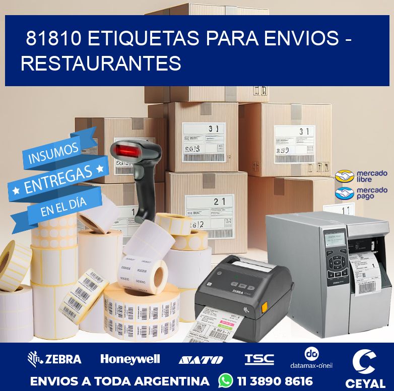 81810 ETIQUETAS PARA ENVIOS - RESTAURANTES