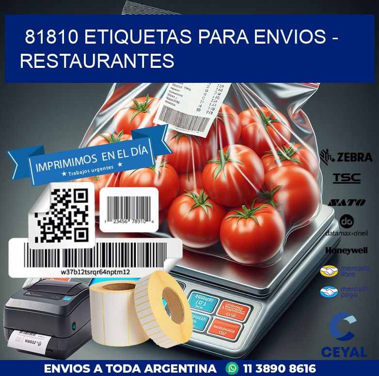 81810 ETIQUETAS PARA ENVIOS - RESTAURANTES