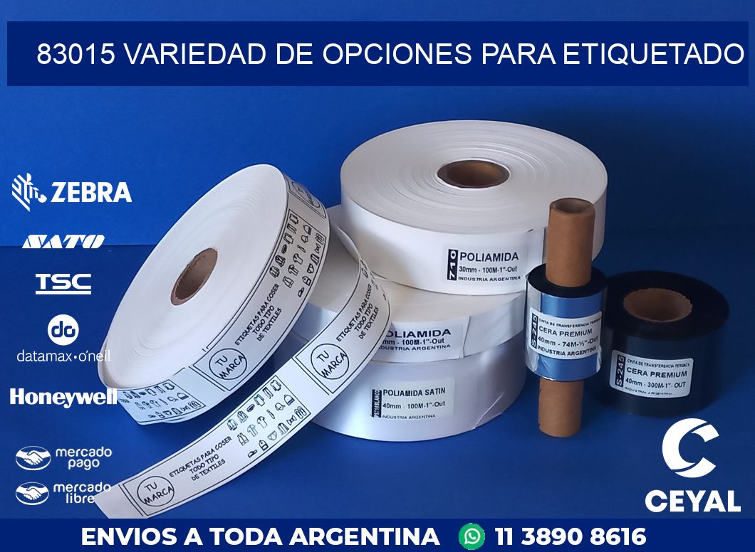 83015 VARIEDAD DE OPCIONES PARA ETIQUETADO