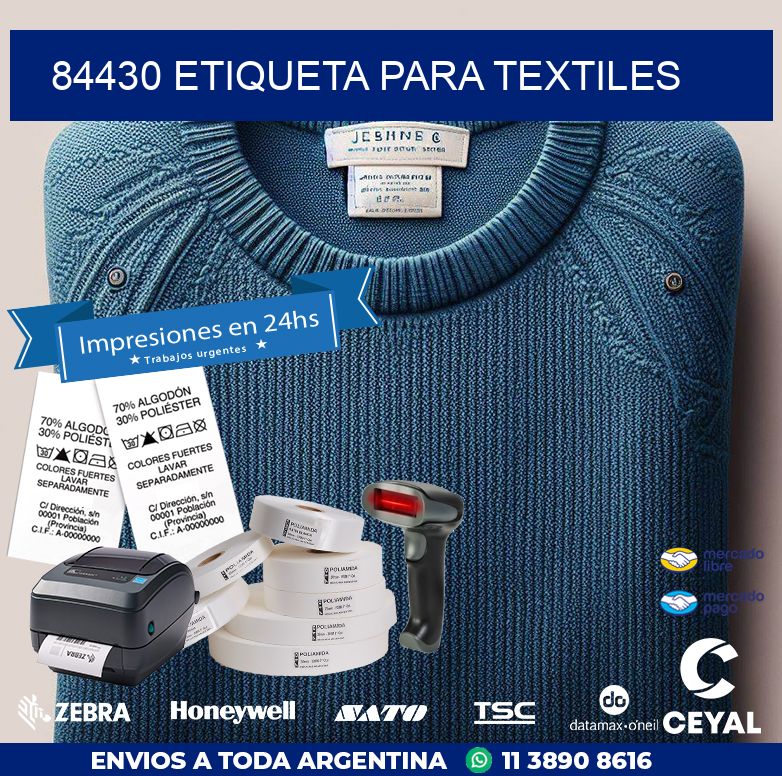84430 ETIQUETA PARA TEXTILES
