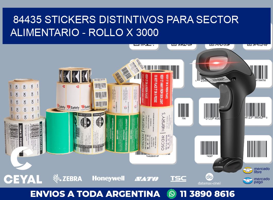 84435 STICKERS DISTINTIVOS PARA SECTOR ALIMENTARIO - ROLLO X 3000