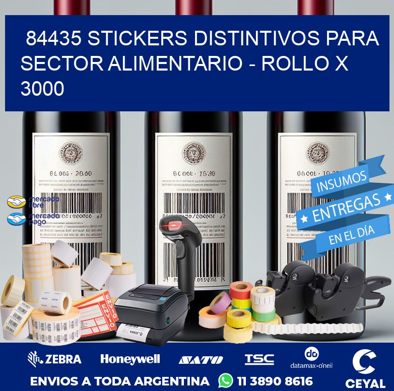 84435 STICKERS DISTINTIVOS PARA SECTOR ALIMENTARIO – ROLLO X 3000