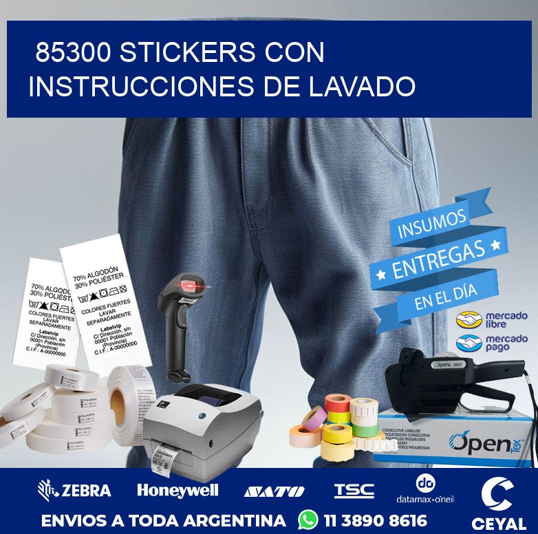 85300 STICKERS CON INSTRUCCIONES DE LAVADO