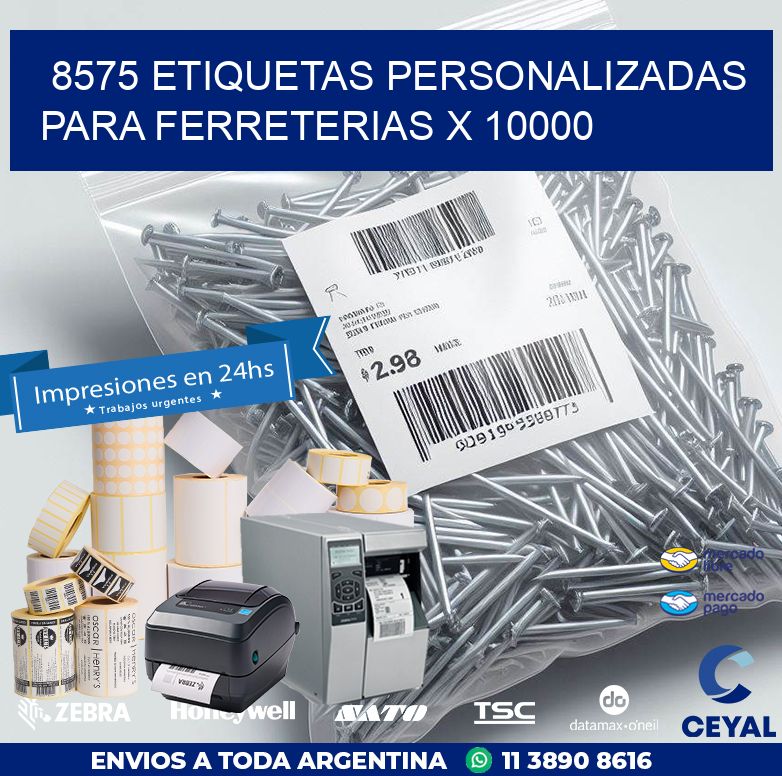 8575 ETIQUETAS PERSONALIZADAS PARA FERRETERIAS X 10000