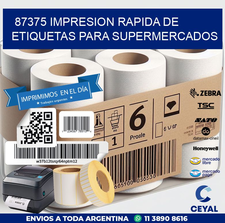 87375 IMPRESION RAPIDA DE ETIQUETAS PARA SUPERMERCADOS