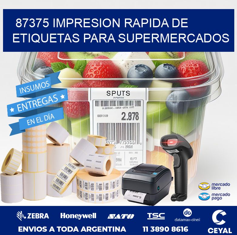 87375 IMPRESION RAPIDA DE ETIQUETAS PARA SUPERMERCADOS