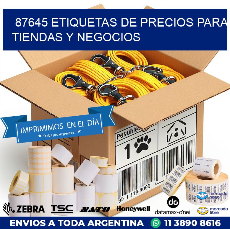 87645 ETIQUETAS DE PRECIOS PARA TIENDAS Y NEGOCIOS