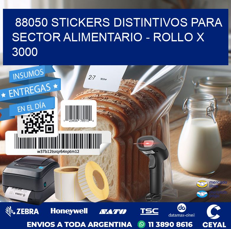 88050 STICKERS DISTINTIVOS PARA SECTOR ALIMENTARIO - ROLLO X 3000