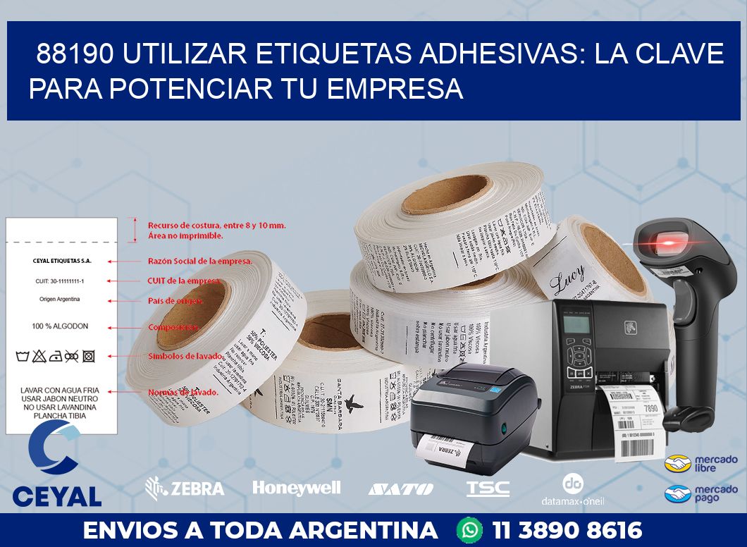 88190 UTILIZAR ETIQUETAS ADHESIVAS: LA CLAVE PARA POTENCIAR TU EMPRESA