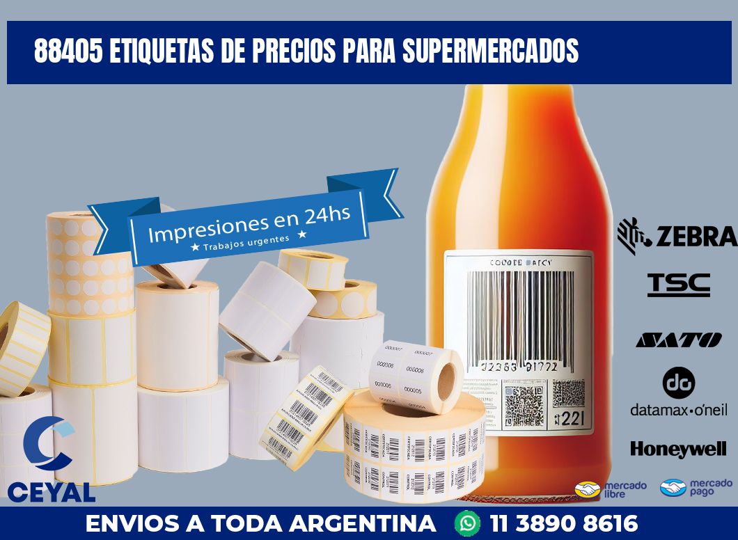 88405 ETIQUETAS DE PRECIOS PARA SUPERMERCADOS
