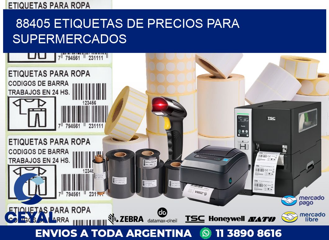 88405 ETIQUETAS DE PRECIOS PARA SUPERMERCADOS