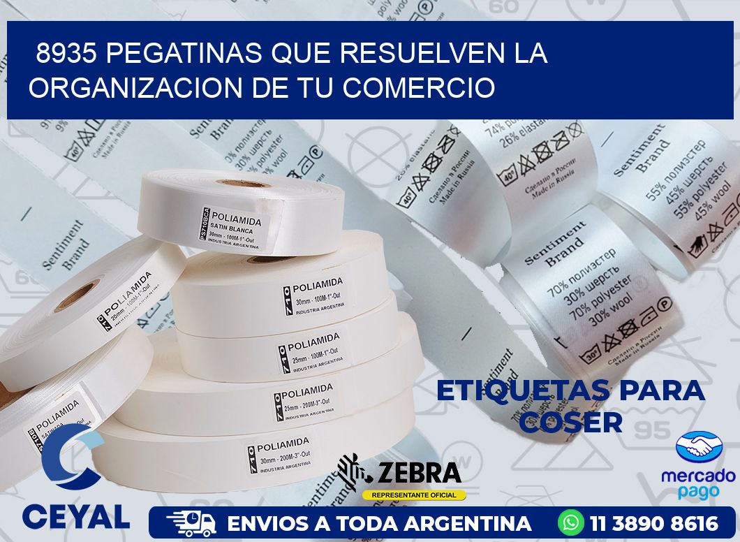 8935 PEGATINAS QUE RESUELVEN LA ORGANIZACION DE TU COMERCIO