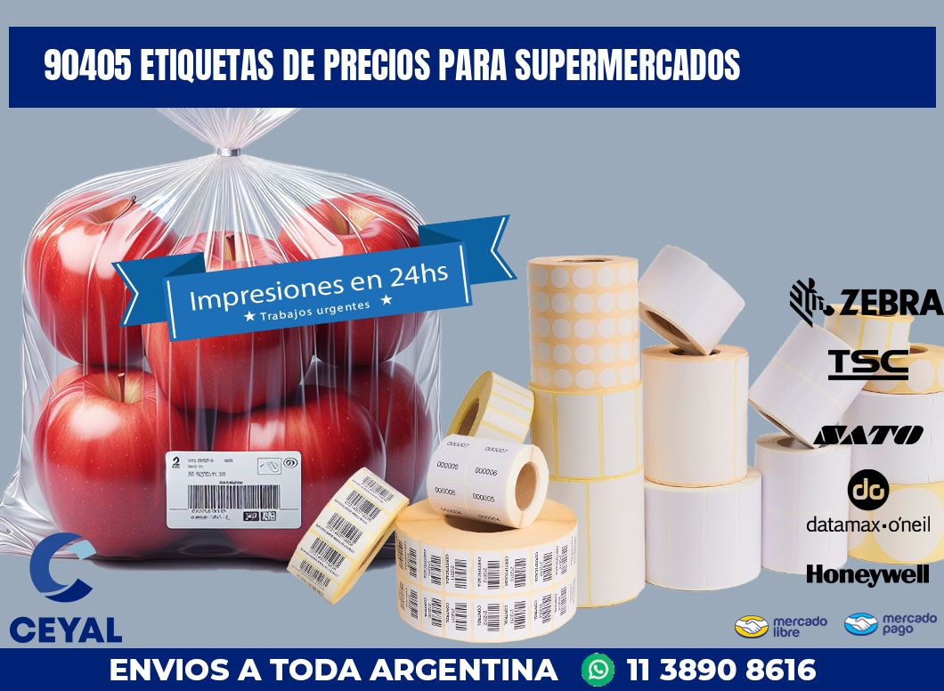 90405 ETIQUETAS DE PRECIOS PARA SUPERMERCADOS