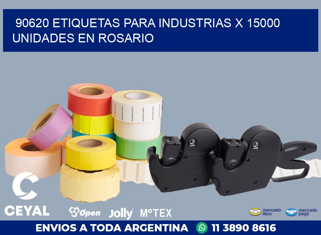 90620 ETIQUETAS PARA INDUSTRIAS x 15000 UNIDADES EN ROSARIO