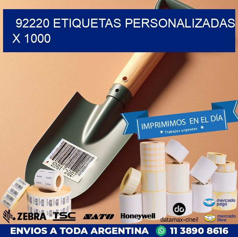 92220 ETIQUETAS PERSONALIZADAS X 1000