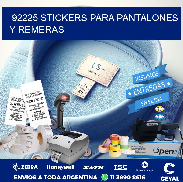 92225 STICKERS PARA PANTALONES Y REMERAS