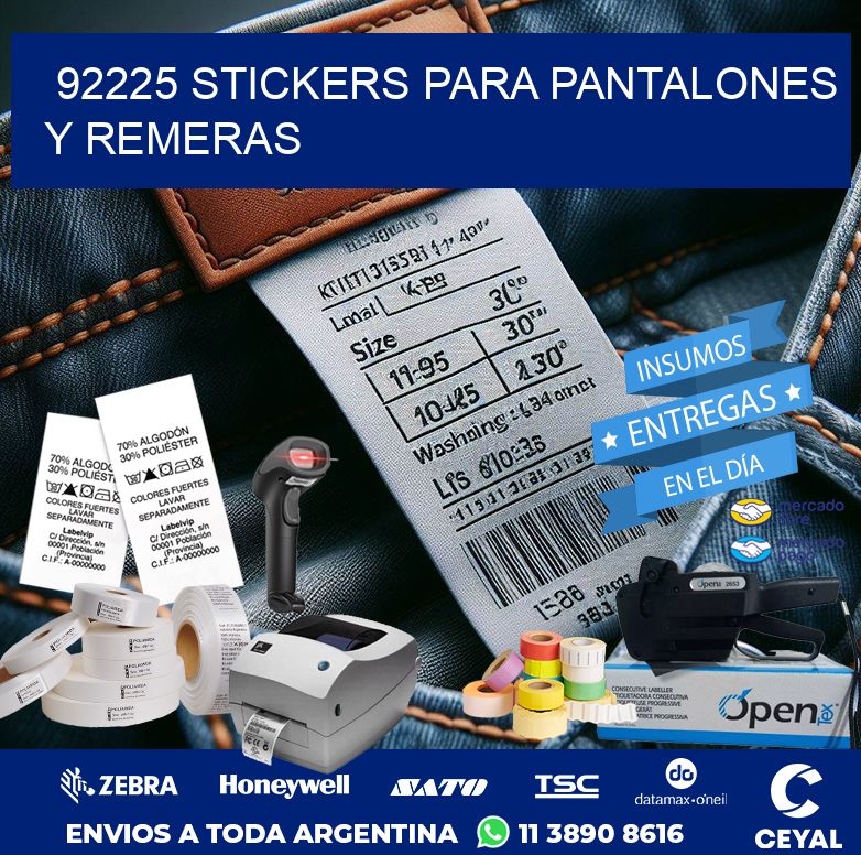 92225 STICKERS PARA PANTALONES Y REMERAS