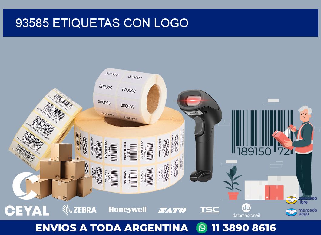 93585 ETIQUETAS CON LOGO