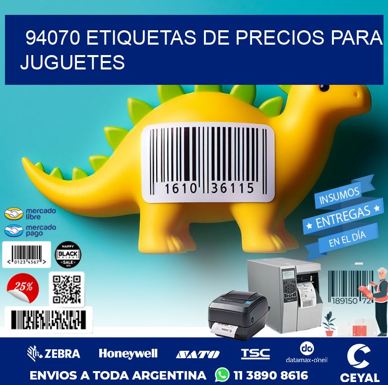 94070 ETIQUETAS DE PRECIOS PARA JUGUETES